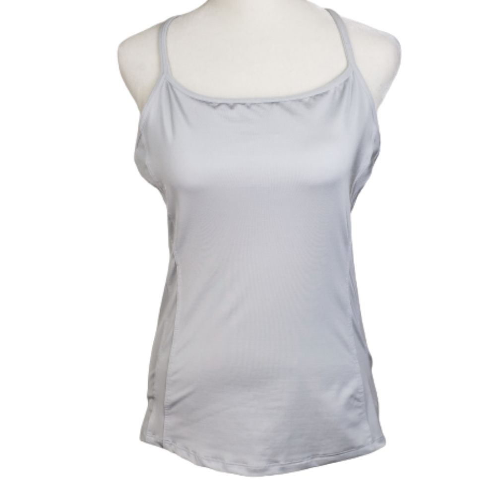 Athleta Beloved Shine strappy tank Silver Medium